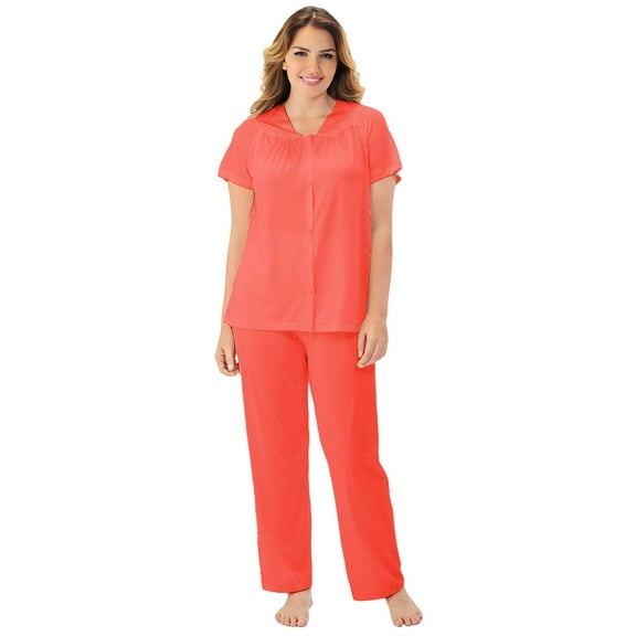 Exquisite Form Nylon Tricot Short Sleeve Matching Pajama Set 90107