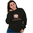 thumbnail image 3 of Betty Boop Not Weird Limited Edition Women Crewneck Sweatshirt Brisco Brands S, 3 of 5