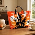 thumbnail image 3 of CHJK Personalized Ghost Print PVC Handbags for Women, Halloween Waterproof Large Capacity Tote Bag for Halloween Party, 3 of 7