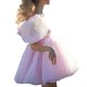 thumbnail image 4 of SAYOO Vestido de verano femenino esponjoso, cuello cuadrado sólido SAYOO moda, 4 of 9
