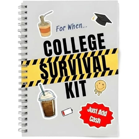 College Survival Guide,Funny College Survival Gift Notebook, Graduation Gift for College Students, Back to School Student Care Package Idea(RL 1 PC)