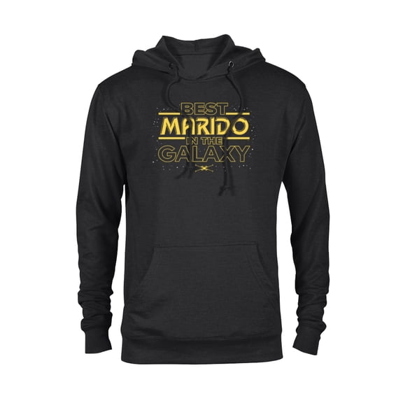 Star Wars Best Marido in the Galaxy Husband Birthday Spanish- Pullover Hoodie for Adults - Customized-Black