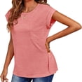 thumbnail image 2 of Cap Sleeve Oversized T Shirts Loose Fit Blouses Women's Summer Casual Tops, 2 of 7