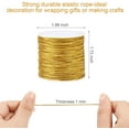 thumbnail image 2 of GFDYREE 2 Rolls Metallic Elastic Cords Stretch Cord Ribbon Metallic Tinsel Cord Rope for Craft Making Gift Wrapping, 1 mm 55 Yards (Gold), 2 of 7
