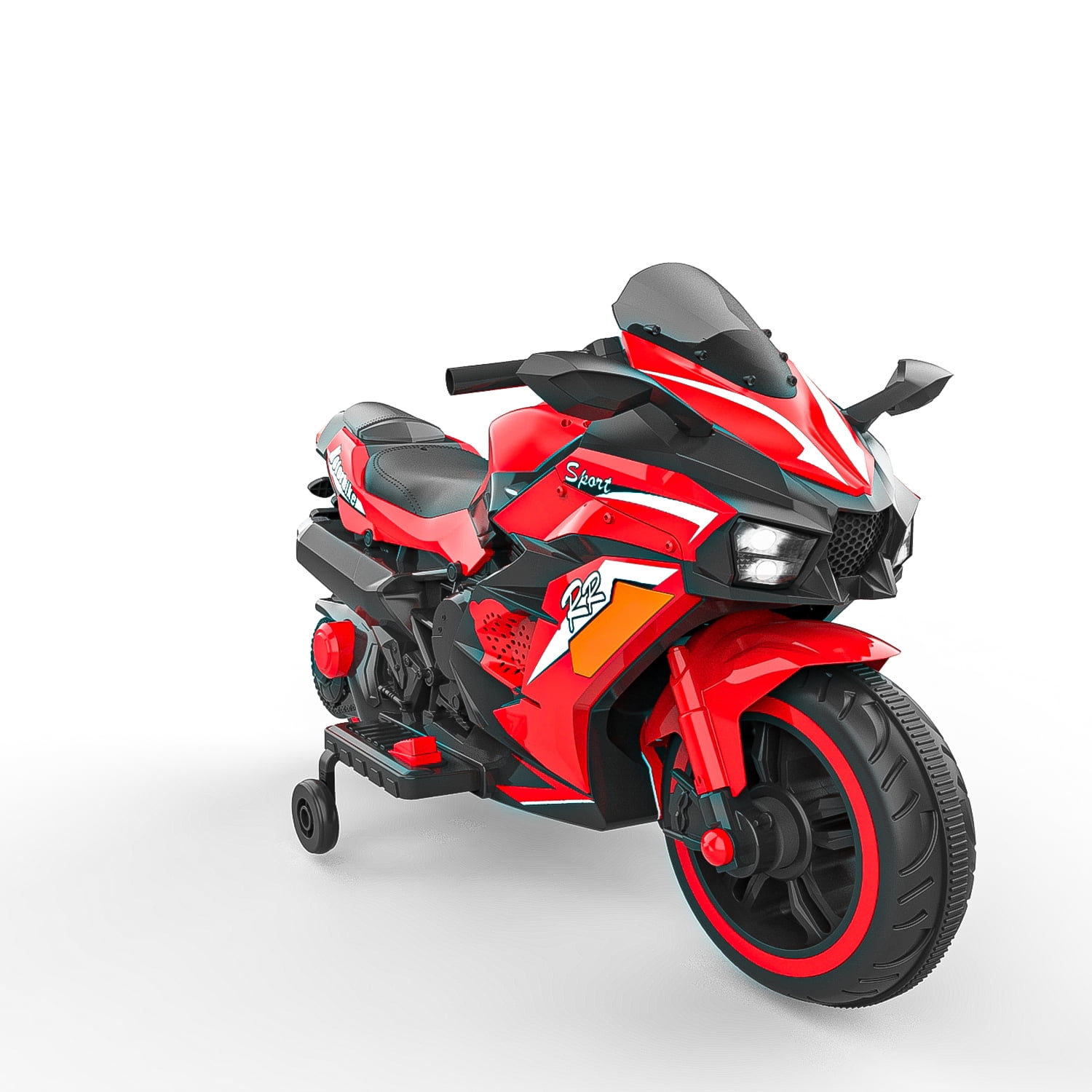 Werseon 12V Motorcycle for Kids, Electric Motorcycle with LED Lights Ride on Motorcycle, Red
