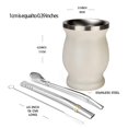 thumbnail image 3 of Juego de tazas de té de calabaza Yerba Mate de doble pared, taza de agua y café con 2 bombillas, cuchara y pajita, 3 of 5