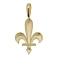 thumbnail image 2 of Fleur De Lis Women's Adult Pendant Real Solid 10K Yellow Gold , All Sizes - GOLDUM NYC, 2 of 3