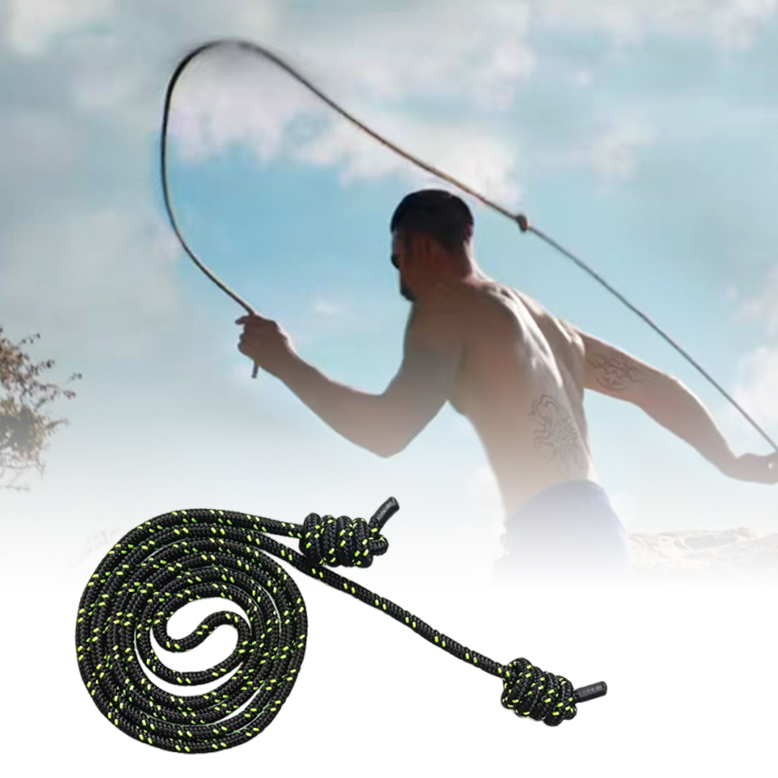 Flow Exercise Jump Rope for Fitness, Adjustable Exercise Jump Rope for Men & Women, Double Woven Workout Rope for Home Gym, Cardio, Indoor/Outdoor Training (Beginner Friendly)