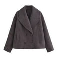 thumbnail image 1 of Women's Casual Solid Color Fall/Winter Pocket Long Sleeve Jacket, 1 of 5
