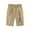 Khaki, variant on Girls Shorts Elastic Drawstring Kids Shorts Elastic Waist Shorts Casual Floral Shorts Comfy Lightweight Shorts With Pockets 3-13 Years