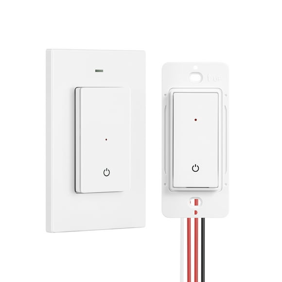 DEWENWILS 3 Way Wireless Light Switch, 125V Wireless Light Switch and Receiver Kit with Magnetic Panel, Ideal for Ceiling Light, Fan, Lamp, 100FT Range, Neutral Wire Needed