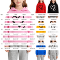 thumbnail image 2 of Girls Boys Fleece Sweatsuit Pullover Hooded Sweatshirt & Jogger Sweatpants Cute Heart Graphic Outfits Lightweight Tracksuit, 2 of 4