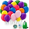 Party City Balloon Arch Decorations with Portable Electric Pump, Multicolor, Latex, 125 Pieces, Includes Adhesive Tabs