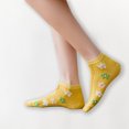 thumbnail image 5 of Xfvqtps Ankle Socks for Women Girls Thin Low Cut Floral Pattern Cute Breathable Comfortable Soft Cozy Premium Spring Summer Cotton Socks Yellow, 5 of 5