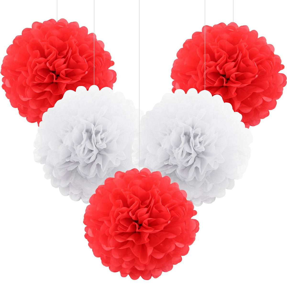 5pcs Tissue Paper Pom Poms Flower Balls Wedding Party Decor Supplies A11US 