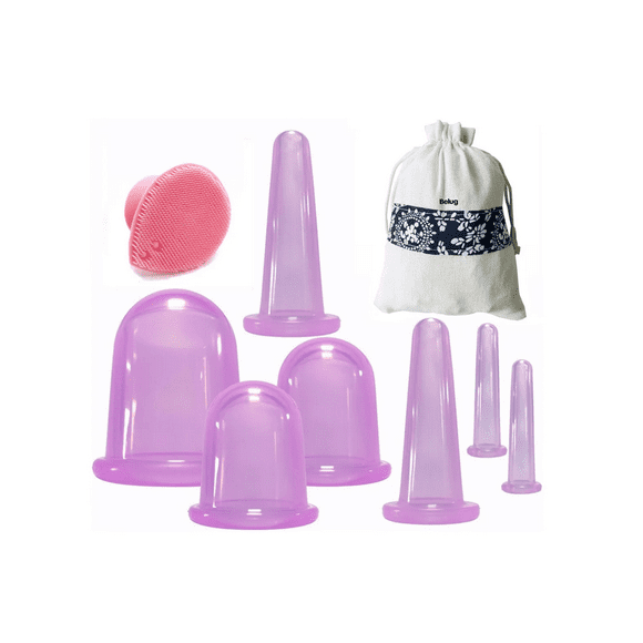Ventosas De Silicona Para Masajes, 8 Piezas Belug Morado