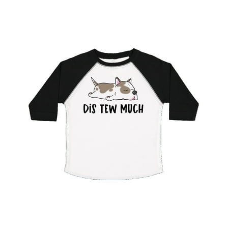 

Inktastic Napping Dis Tew Much Pit Bull Spots Gift Toddler Boy or Toddler Girl T-Shirt