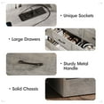 thumbnail image 2 of Vabches Dresser for Bedroom 9 Drawer Wide Dresser with Charging Station,Grey, 2 of 9