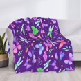 thumbnail image 4 of Throw Blanket for Couch, Pink Purple Butterfly Flower Super Soft Fuzzy Comfy Warm Throw Blanket, Cuteness Lightweight Cozy Plush Flannel Blanket & Throws for Sofa and Bed All Season, 4 of 5