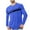 Blue（mens shirts）, variant on GuangCheng Mens Tops Printed Striped Long Sleeve T-Shirts,Classic Fit,Soft,Breathable,Pullover Tees,Red,Size M
