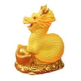 thumbnail image 4 of TISHITA Mini Dragon Statue Miniature Figurine Chinese New Year Decor Office Car Dashboard Decor Party Desktop Animal Figure Sculpture 4.1cmx3.3cm, 4 of 8