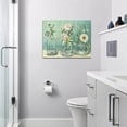 thumbnail image 2 of Farmhouse Bathroom Decor Flower Wall Art Rustic Butterfly White Floral Pictures Wall Decor Relax Soak Unwind Bathroom Sign Canvas Painting Prints Artwork Home Decorations Framed for Bedroom 12inx16in, 2 of 6