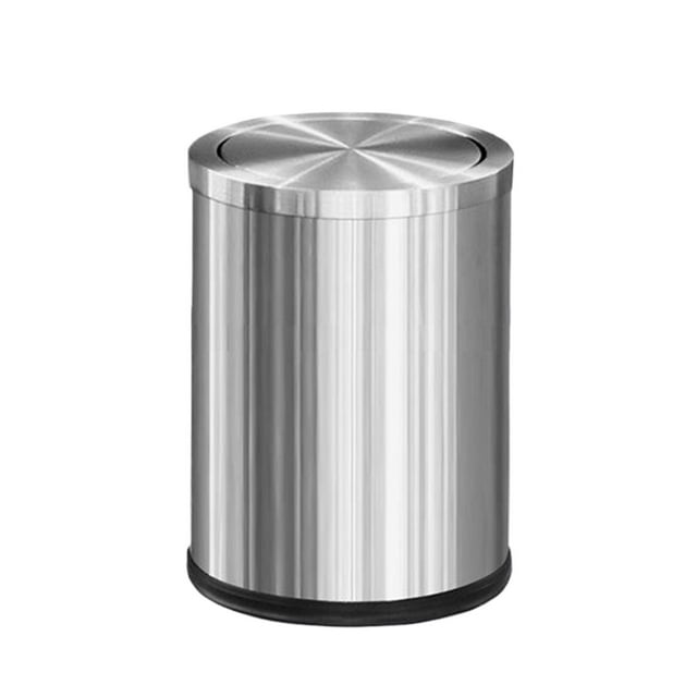 Injueey La cocina y el baño del bote de basura de acero inoxidable a prueba de óxido son herramientas de limpieza modernas y simples Suministros de limpieza para el hogar plata 7L