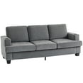 thumbnail image 1 of HOMCOM Canapé 3 Places, Sofa Rembourré avec Ports USB et Porte-Gobelets, Gris, 1 of 10