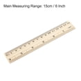 thumbnail image 2 of Uxcell Wood Ruler 2 Scale Office Measuring Wooden Rulers 15cm 6 Inch 8 Pack, 2 of 5