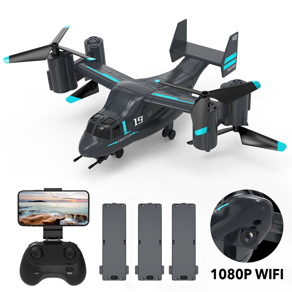 Pelaby 1080P RC Plane Helicopter Camera 2.4G Osprey WiFi 3D RTF Drone
