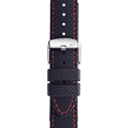 thumbnail image 3 of Morellato Livenza (Ec) Watch Strap - Black/Red - 22mm - Chrome-plated Stainless Steel Buckle - EASY CLICK Collection, 3 of 10