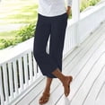 thumbnail image 1 of WILLBEST Pantalones Casuales para Mujer, Pierna Ancha, Cintura Elástica, Holgados, con Bolsillos, para Mayor Comodidad y Estilo Diario. Extra Grande, 1 of 4