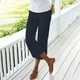 thumbnail image 1 of WILLBEST Pantalones Casuales para Mujer, Pierna Ancha, Cintura Elástica, Holgados, con Bolsillos, para Mayor Comodidad y Estilo Diario. Mediana, 1 of 4