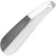 thumbnail image 1 of (Plata) Calzador de acero inoxidable, 16 cm Calzador muy estable con ojal para colgar para todos los tamaños de pies, zapatos y botas Fácil de usar, 1 of 5