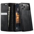 thumbnail image 2 of CaseMe Calf Leather Lining Microfibre Wallet Case For iPhone 18 Pro Max 6.9-inch with RFID Blocking,Magnetic Closure,Card Slots,Cash Slot,Kickstand,Shockproof Flip Folio Protective Phone Case,Black, 2 of 13