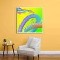 thumbnail image 2 of IDEA4WALL Framed Canvas Wall Art for Living Room, Bedroom Abstract Color Illusion Canvas Prints for Modern Home Decoration Ready to Hang - 24x24 inches, 2 of 4