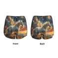 thumbnail image 5 of Lsque Starry Sky White Horse Printed Women's Running Shorts with Liner Pockets,Elastic Quick Dry Workout Athletic Gym Yoga Shorts,Womens High Waist Shorts-, 5 of 9