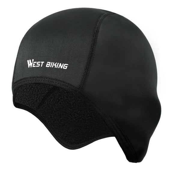 WEST BIKING Men Women Cycling Cap Winter Warm Windproof Beanie Hats, Black