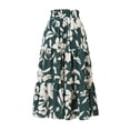 thumbnail image 4 of jinghuiyue Womens Floral Print Tiered Midi Skirts High Waist Flowy Ruffle A-Line Casual Summer Skirt S, 4 of 7