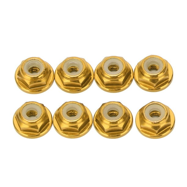M2 Anti Nuez Suelto, Aleación de Aluminio Con Tuercas de Bloqueo de Nylon Con Brida, Automóvil Axial SCX24 RC, Con Tuercas de Bloqueo de Autoevaluación SCX24