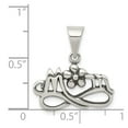 thumbnail image 3 of FB Jewels Sterling Silver Antiqued Mom Charm, 3 of 4