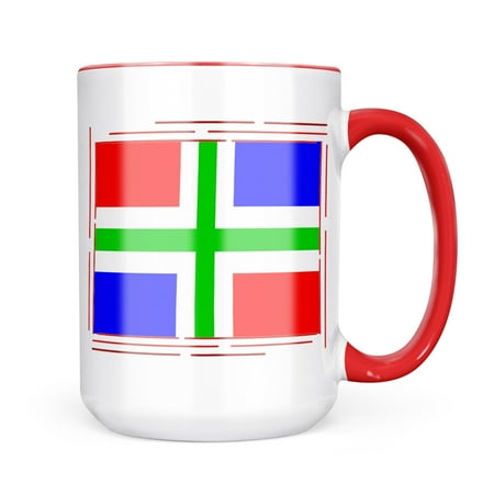 

Neonblond Groningen Flag region: Netherlands Mug gift for Coffee Tea lovers