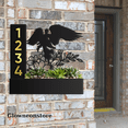 thumbnail image 2 of Glowneon Custom Angel Succulents Planter House Number Address Sign, 2 of 2