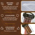 thumbnail image 4 of Clear Cigar Bags Plastic, 3 x 10 Inches. 1000 Pack Clear Plastic Cigar Bags with Zipper Closure. Durable 2 Mil Cigar Plastic Sleeve. Resealable Cigar Bag for Storing, Packing Cigars, 4 of 6