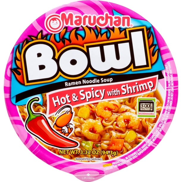 Maruchan Bowl Ramen Noodles, Hot & Spicy with Shrimp, 3.32 Oz - Walmart