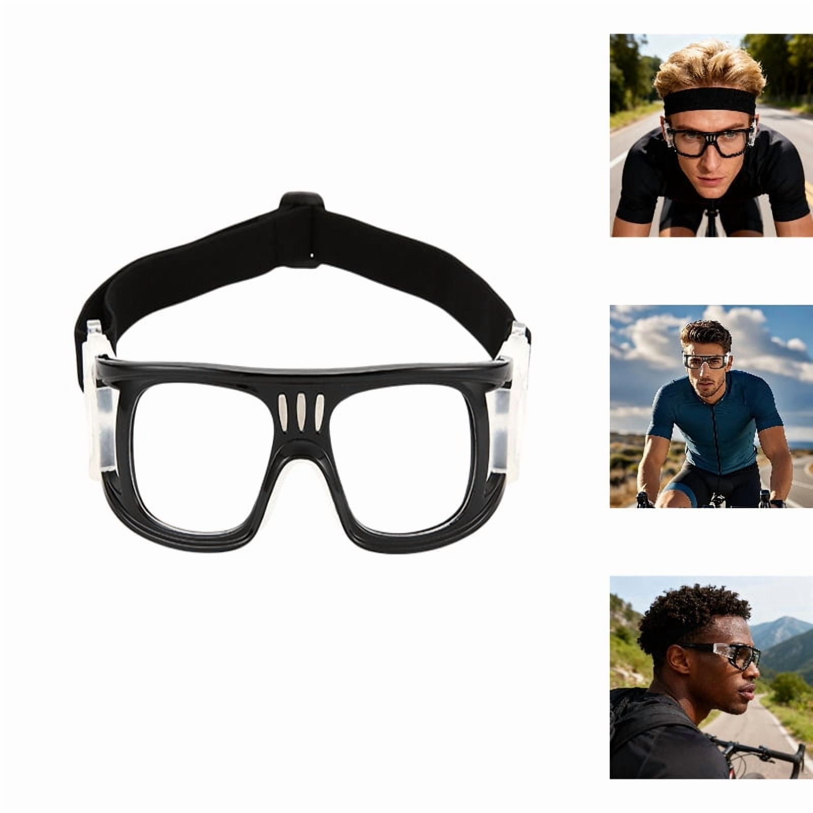Cycling Glasses for Outdoor Sports Protective Eyewear with PC Lens and Frame Versatile Sports Goggles for Basketball Racquetball Football and More,15x5 cm,Yellow