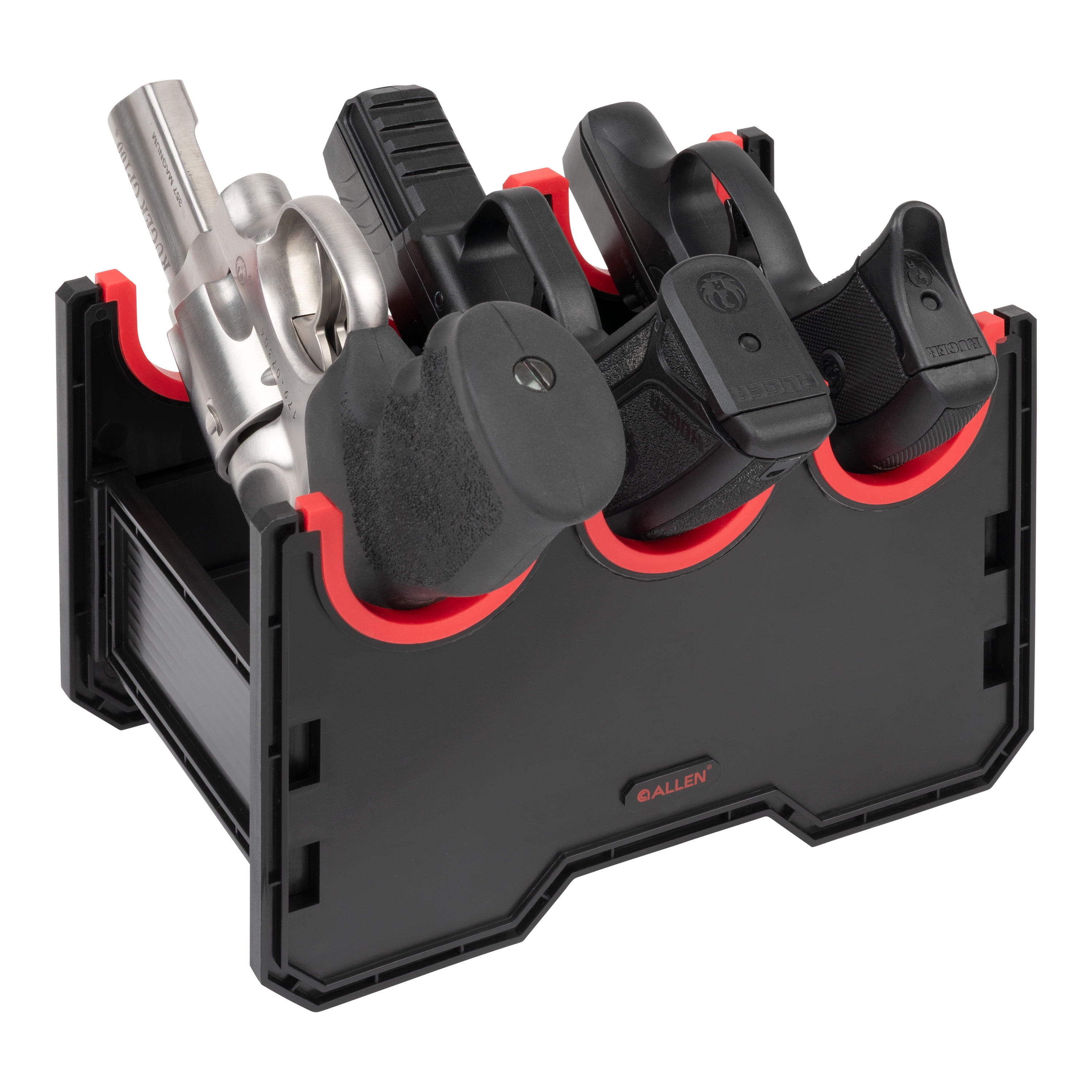 Allen Company Handgun Storage Rack, Holds 3 Handguns, Plastic Organizer