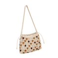 thumbnail image 3 of Bolso tote tejido para mujer, bolso viaje informal para guardar cosas, ideal para el trabajo, el , la playa o . Blanco, 3 of 8