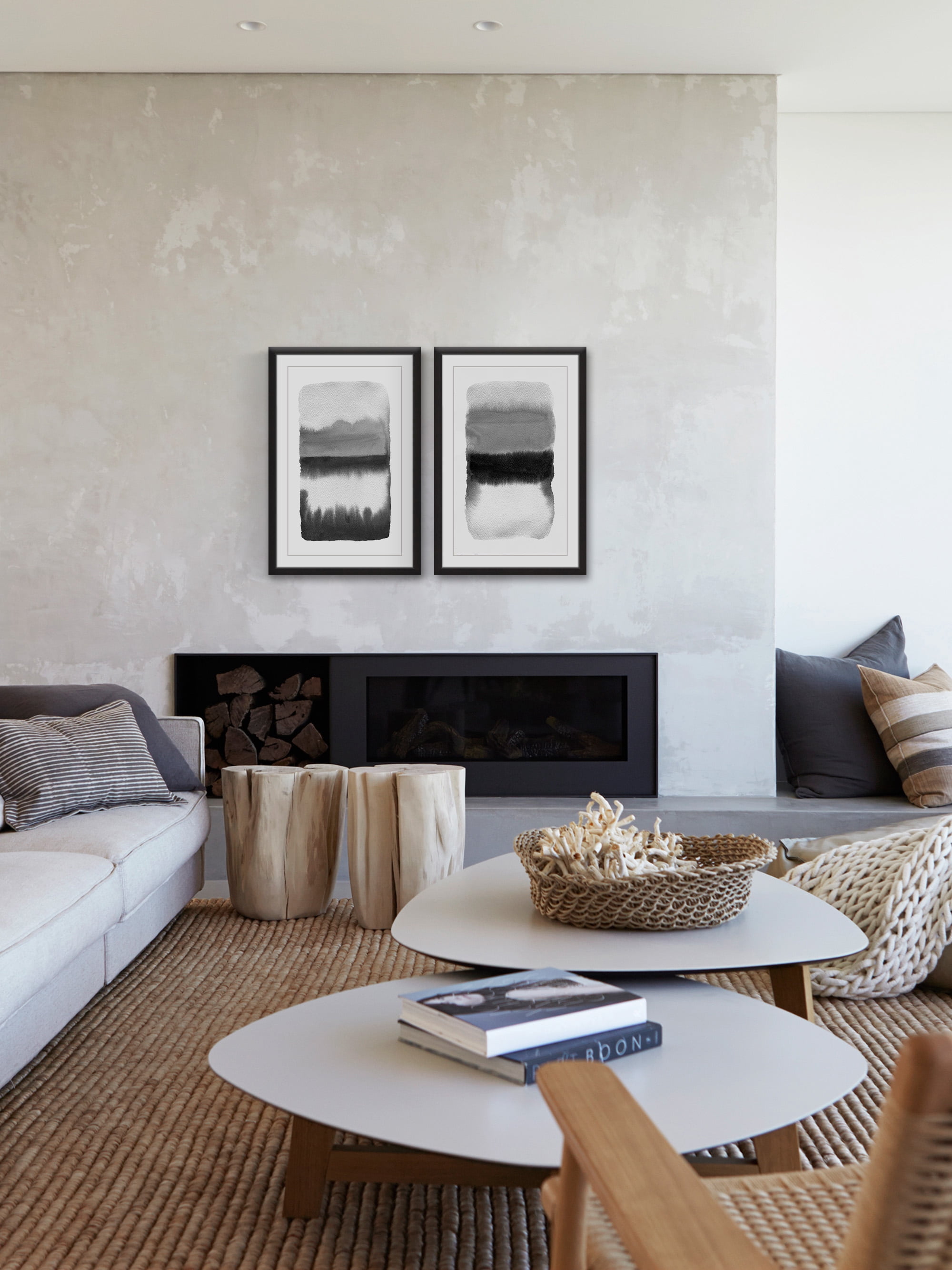 Marmont Hill Grey Transitions Diptych, 30" x 40"