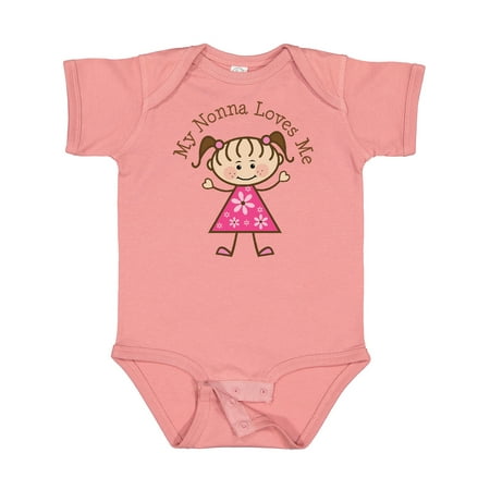 

Inktastic My Nonna Loves Me Girls Baby Bodysuit